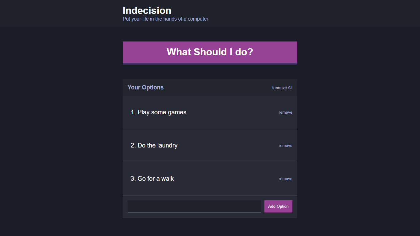 an image showing the indecision app.